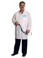 Халат медицинский мужской Doctor Big 550, длинный рукав, белый, 46