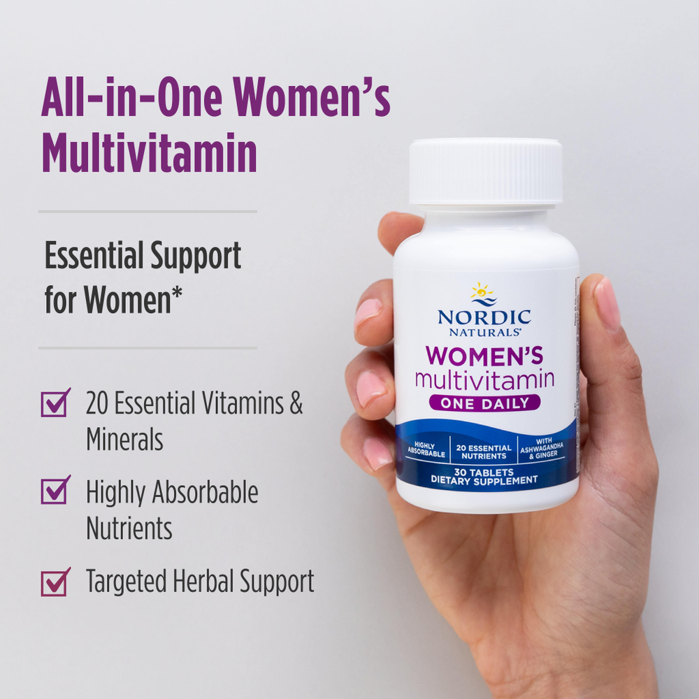 Nordic Naturals, Мультивитамины для женщин, 1 раз в день, 30 таблеток