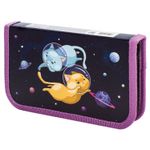 Пенал ПИФАГОР, 1 отделение, ламинированный картон, 19х11 см, Spacecats, 270162