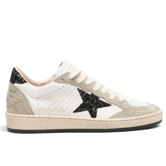 Women’s Ball Star in Nappa and Suede with Black Glitter Star and Heel Tab
