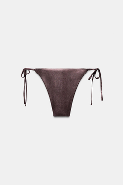 ZARA ПЛАВКИ-БИКИНИ С МЕТАЛЛИЧЕСКИМ ЭФФЕКТОМ, КОРИЧНЕВЫЙ