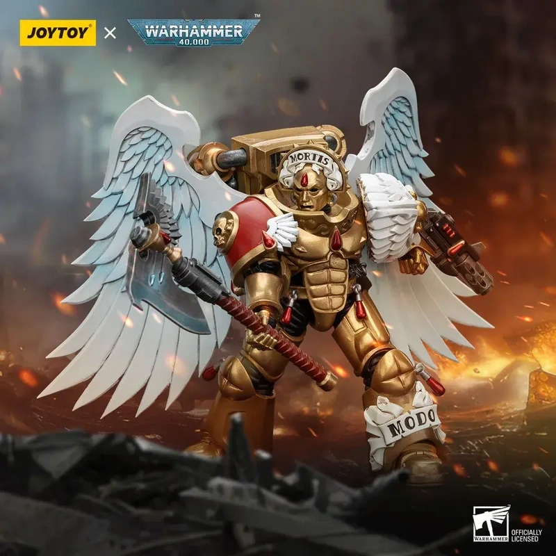 Фигурка JOYTOY Blood Angels Sanguinary Guard with Encarmine Axe and Inferno Pistol