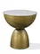 Журнальный столик Drum, Ø51х50 см, белая керамика, латунь