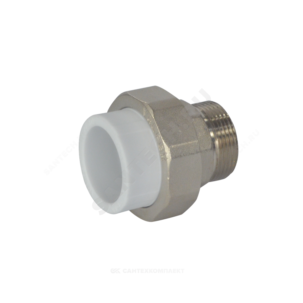Муфта PP-R комбинированная разъемная белая Дн 32х1" НР усиленная VALFEX 10156025У