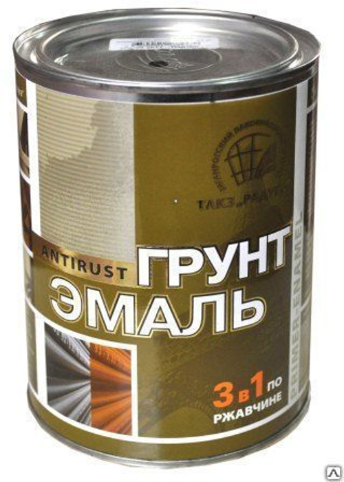 Эмаль-грунт по ржавчине 3в1 зеленый мох  0,9кг РАДУГА