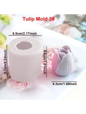 Молд силиконовый тюльпан 3D
