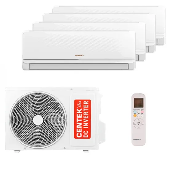 Мультисплит система на 4 комнаты Centek CT-66AMWM-H09/4R3B(FX) x 4 / CT-66AM4-H36/4DR3C
