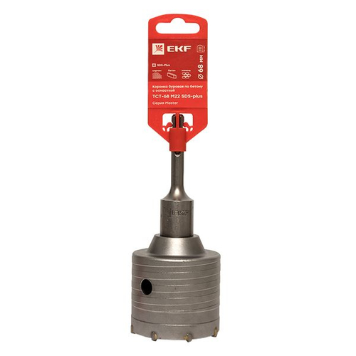 Коронка твердосплавная с оснасткой TCT-68 М22 SDS-plus EKF Master tct-68-m22