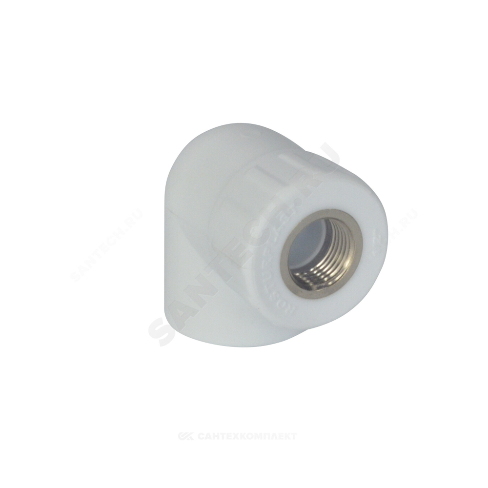 Угольник PP-R комбинированный белый Дн 25х1/2" ВР RTP (РосТурПласт) 10792