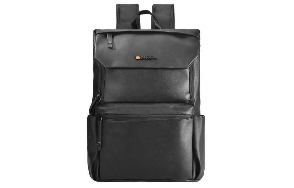 ONRF PVC Backpack Laptop Bag Regular Unisex Cool Black