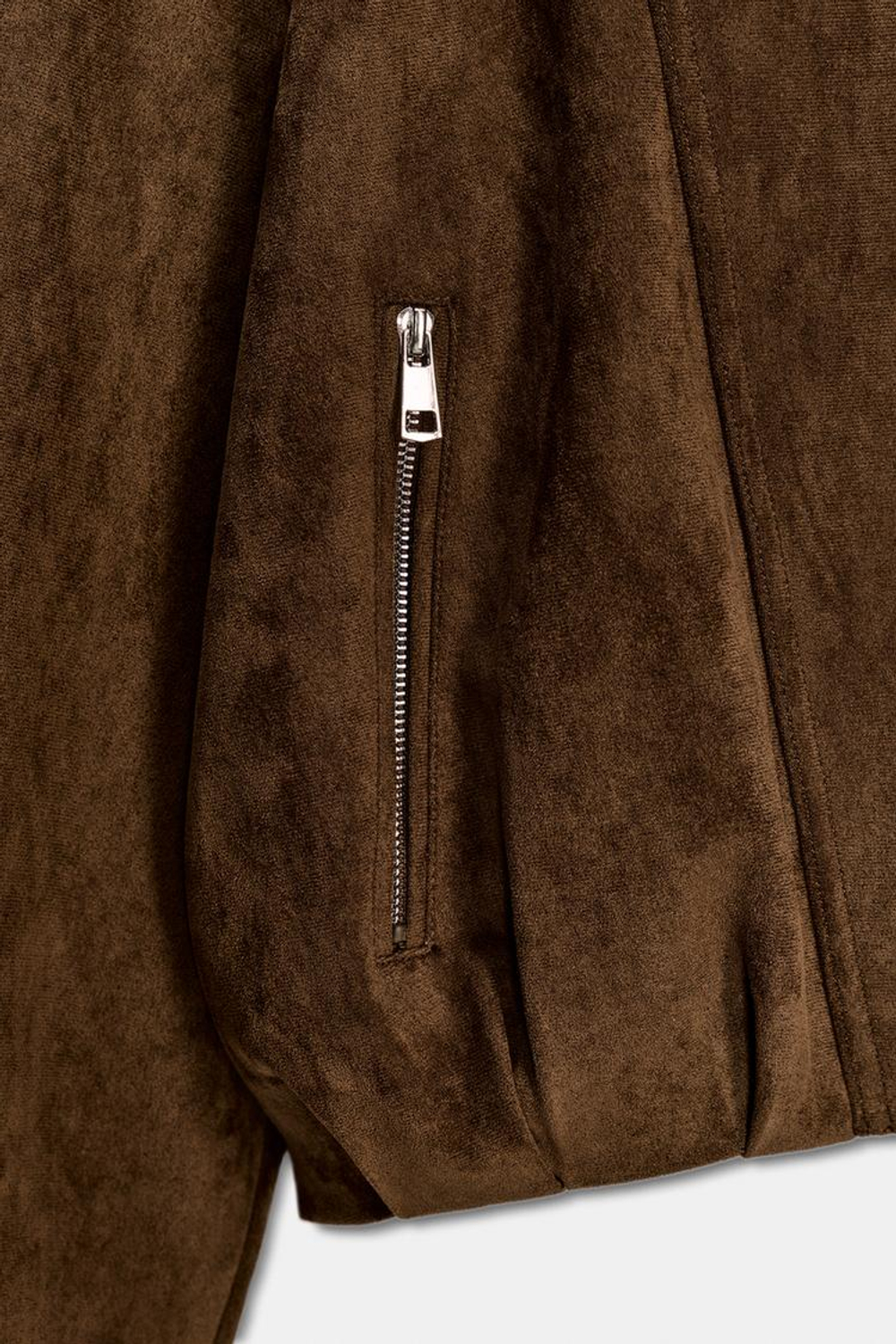 Оверсайз искусственная замша байкерская куртка - ZARA