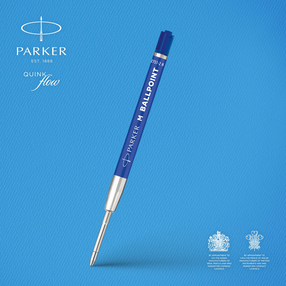 Parker стержень объемный для шариковой ручки, пластик, QuinkFlow Ball Point, M, 1мм, синие чернила