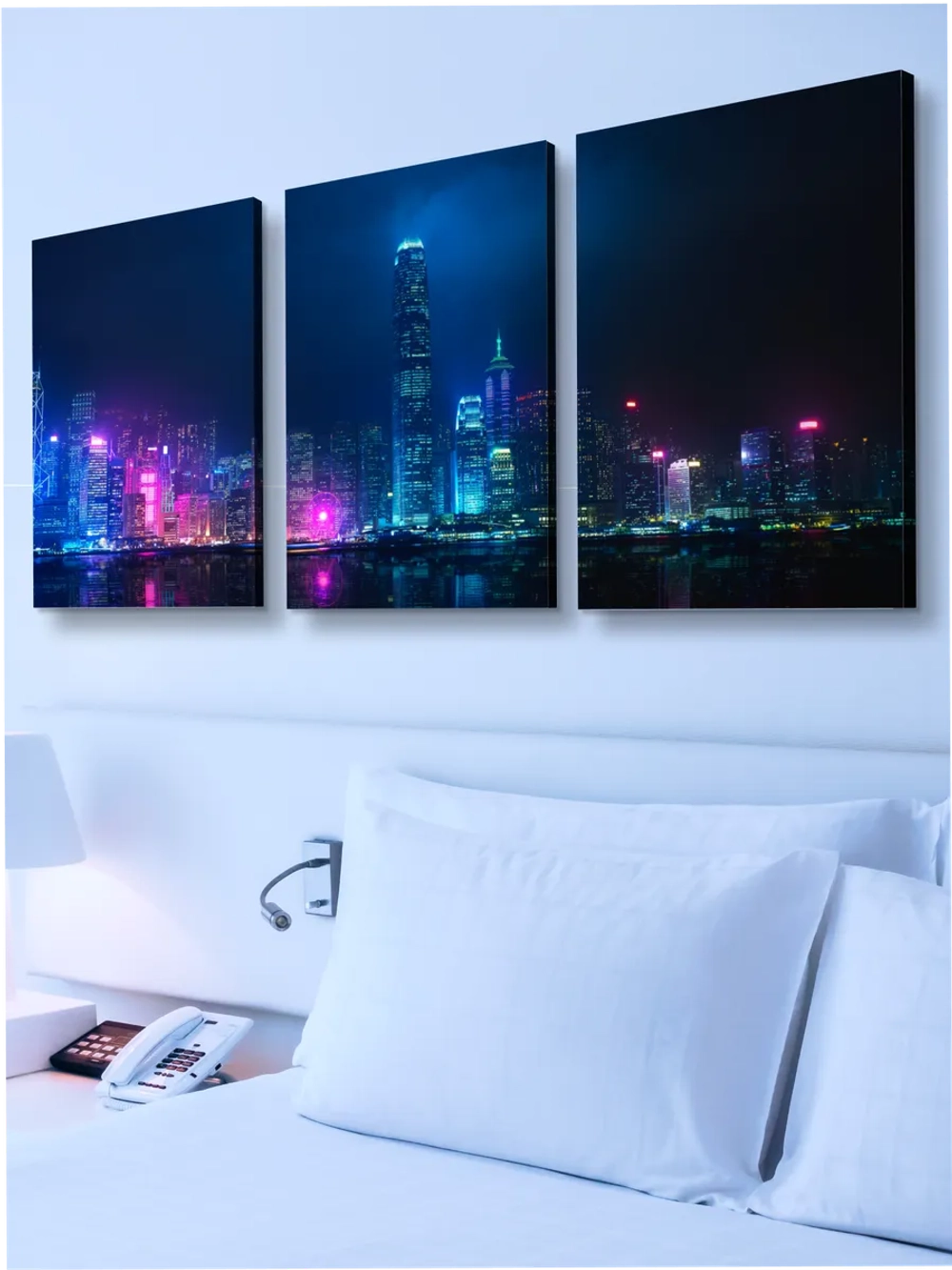 Картина Сумеречный город модульная 50x70см 3шт.