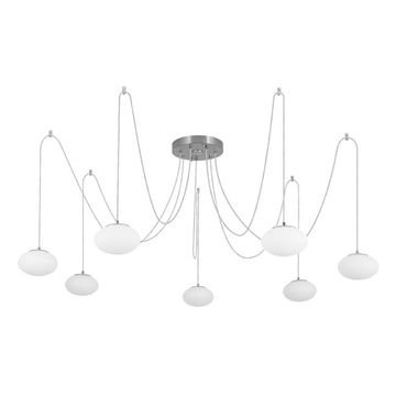 Умная подвесная люстра LED 84W 3000К-5500К RGB CL226A071 матовый хром Atman Smart Citilux