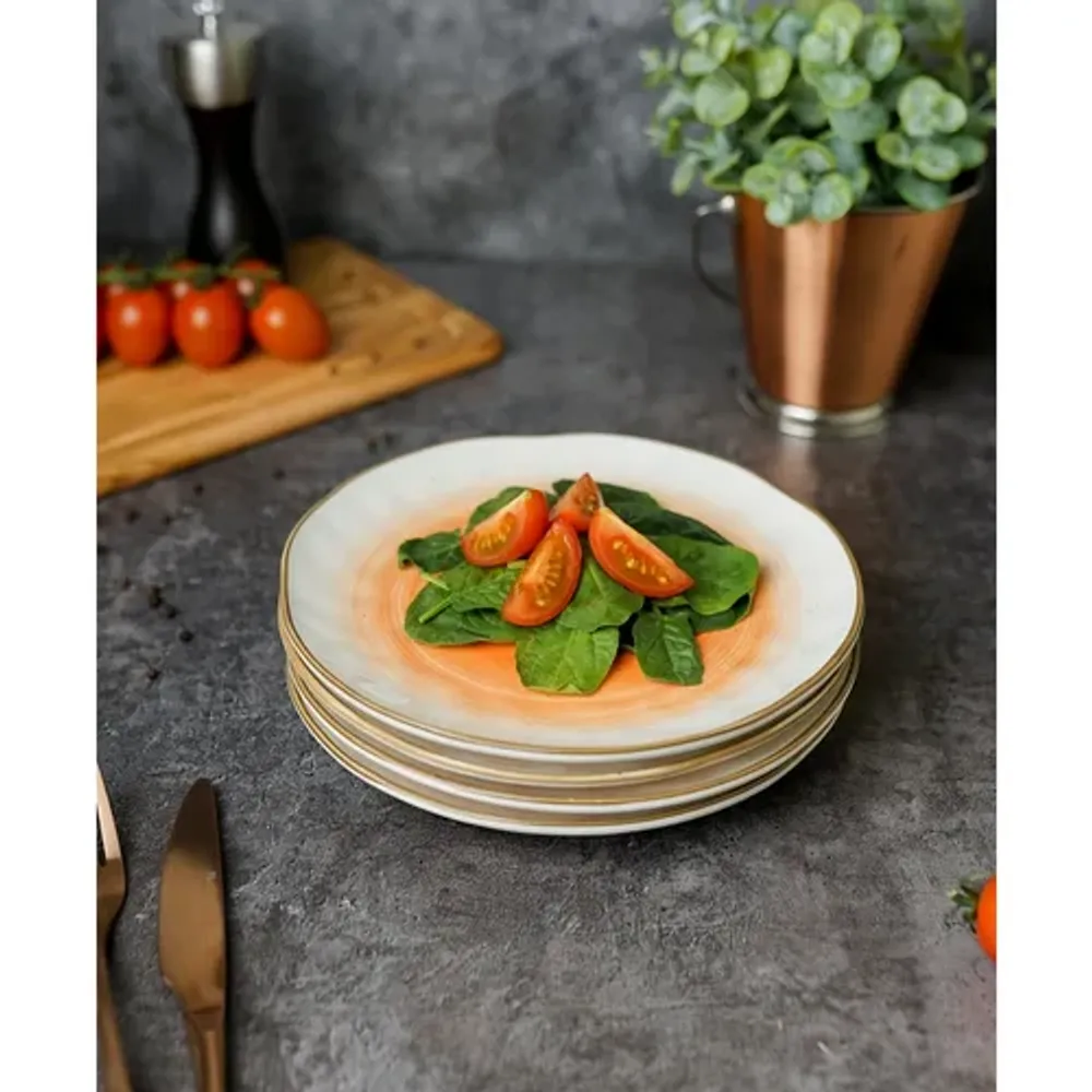 Тарелка d 21 см оранжевая фарфор "The Sun Eco" P.L. Proff Cuisine [6]