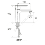 Смеситель для умывальника одноручный Арма Santek WH5A02007C001