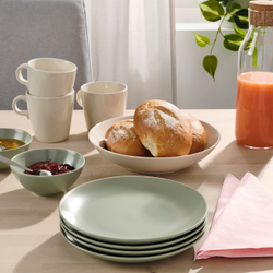 IKEA FÄRGKLAR  (ИКЕА ФЭРГКЛАР)  -  Тарелка десертная - матовый зелёный 20 см