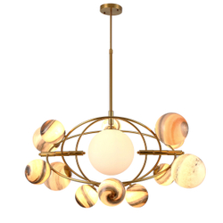 Люстра Planet 13B brass