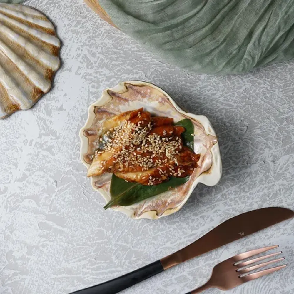 Блюдо для подачи 13*12 см h3 см 50 мл емкость для закусок Pearl Shell Frutti di Mare P.L. [1]