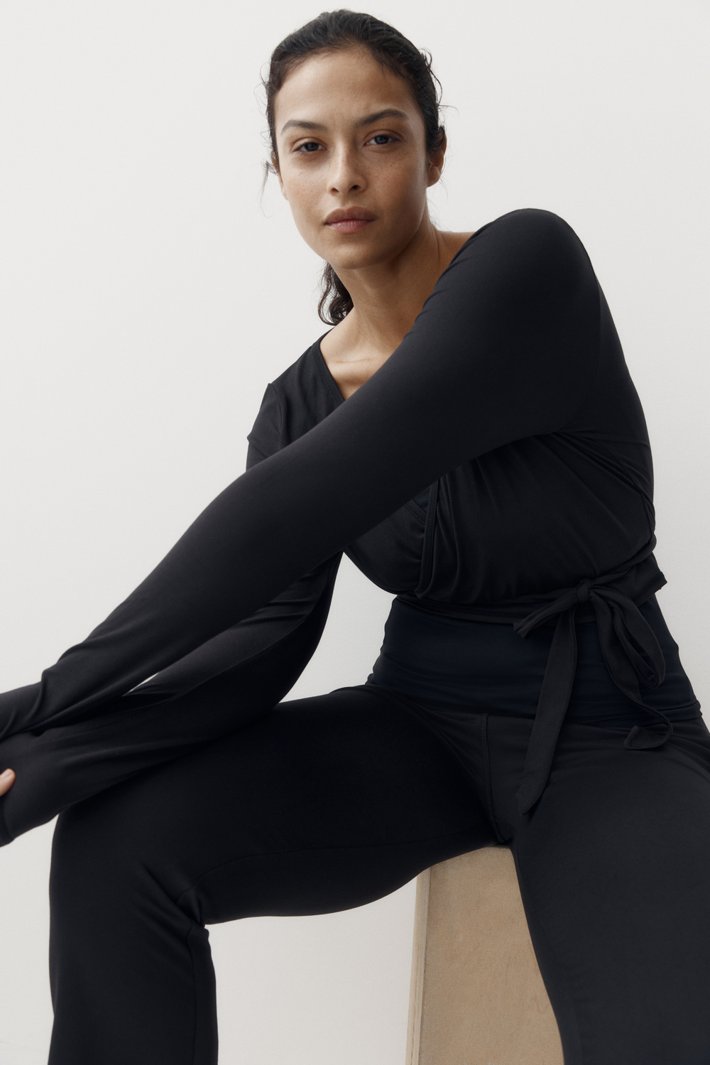 Топ с запахом из пушистого джерси - H&M
