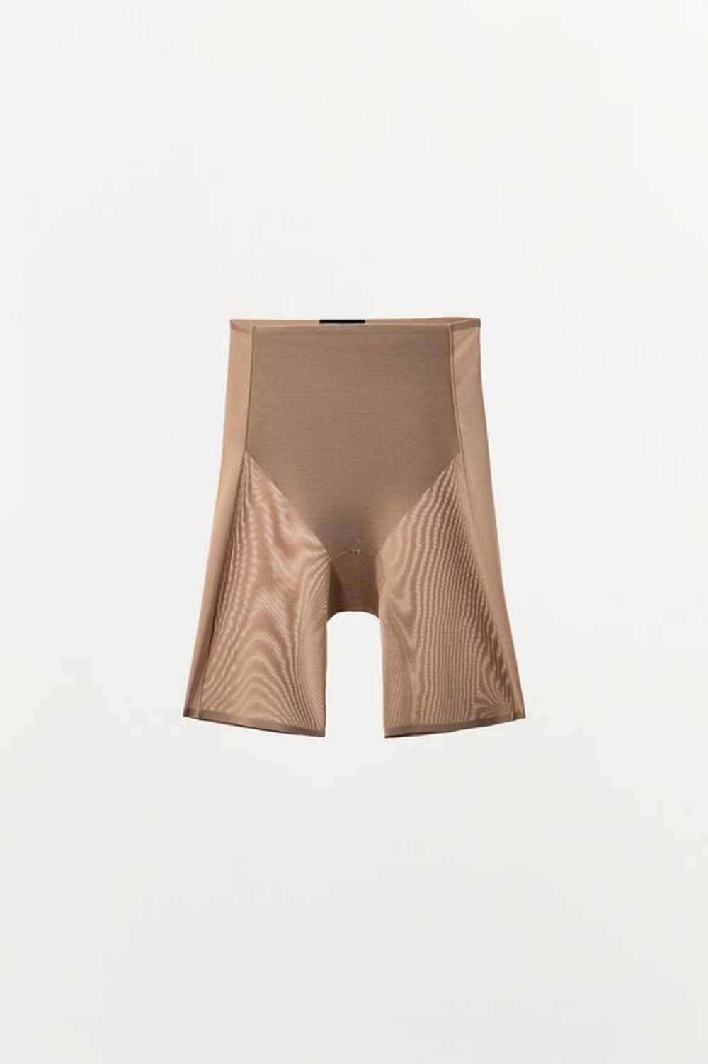 ZARA ШОРТЫ-ВЕЛОСИПЕДКИ ИЗ ПОЛИАМИДА С СЕТЧАТЫМИ ВСТАВКАМИ, БЕЖЕВЫЙ