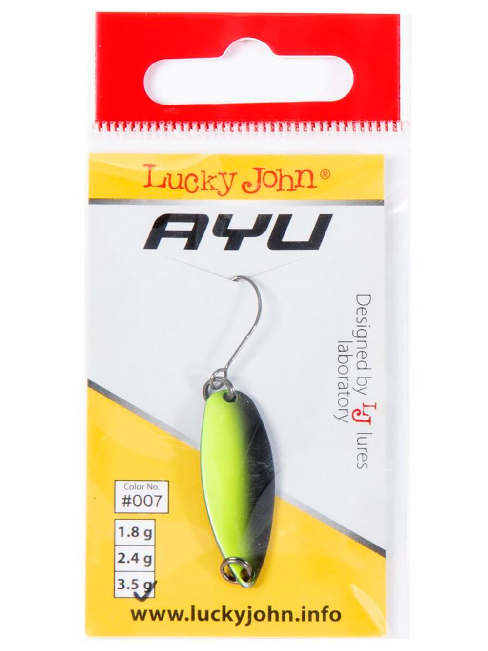 Блесна колеблющаяся Lucky John TR AYU длина 29мм/2.4г 006