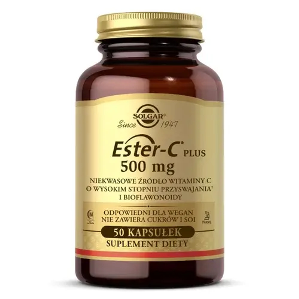 Solgar Ester C-Plus 500 мг - витамин С, 50 капсул