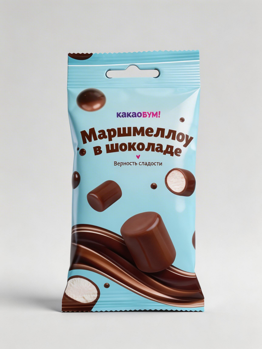 Маршмеллоу в молочном шоколаде (30 гр.) Короб 35 шт.