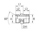 Штуцер FC BSP 1.1/4" BSPT 1.1/4" CAST