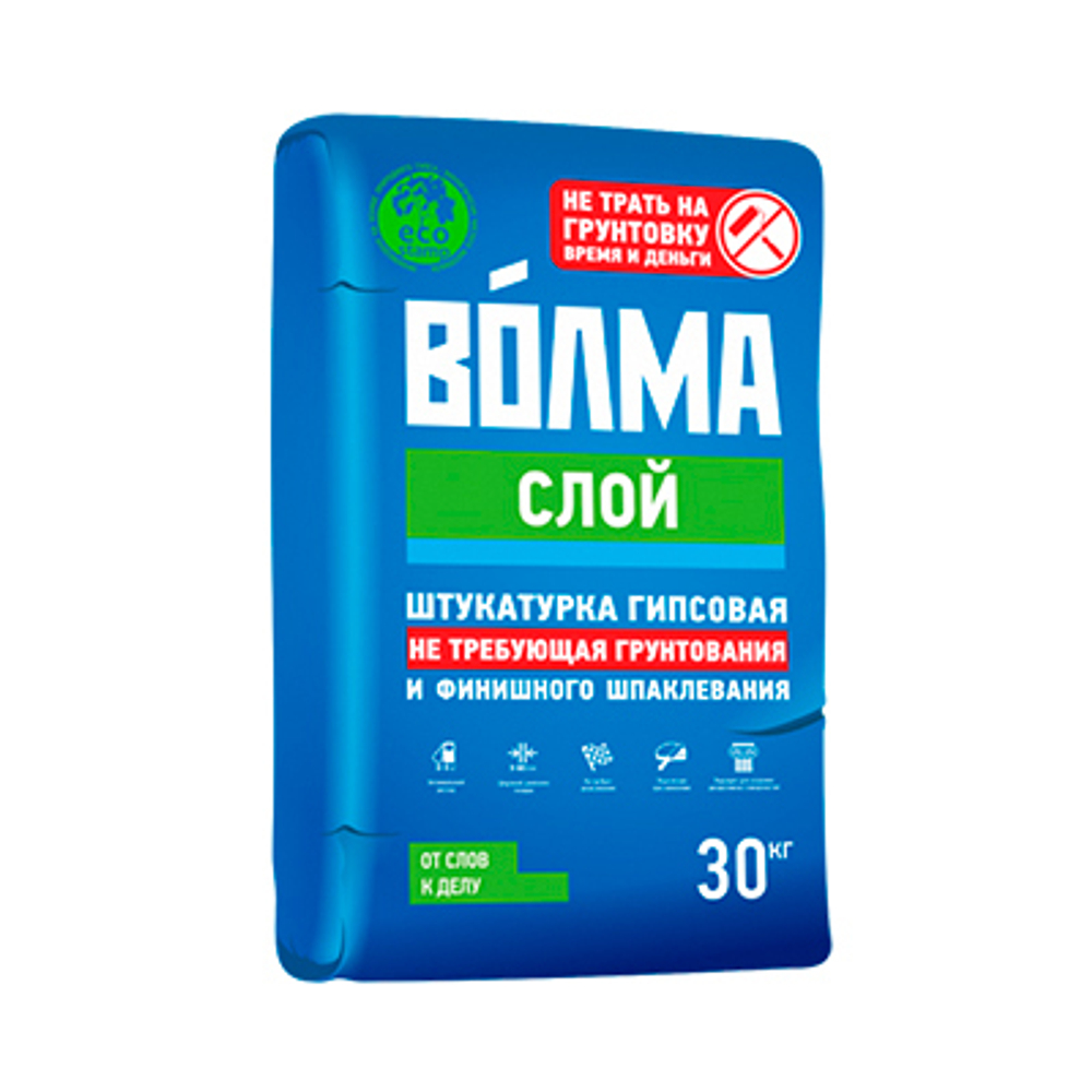 Штукатурка гипсовая Волма Слой не требующая грунтования 30 кг