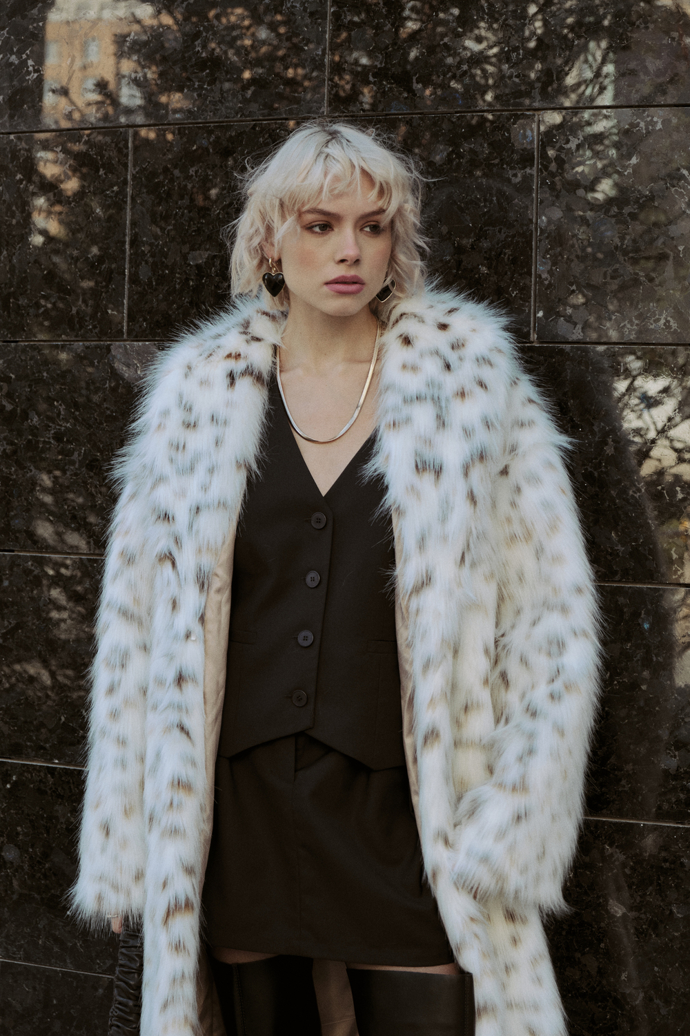 Эко-шуба CRUELLA | Макси | Пятнистая