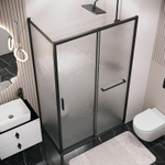 Душевой уголок Grossman Style 110х80 120.K33.05.1180.21.02 профиль Черный матовый стекло шиншилла