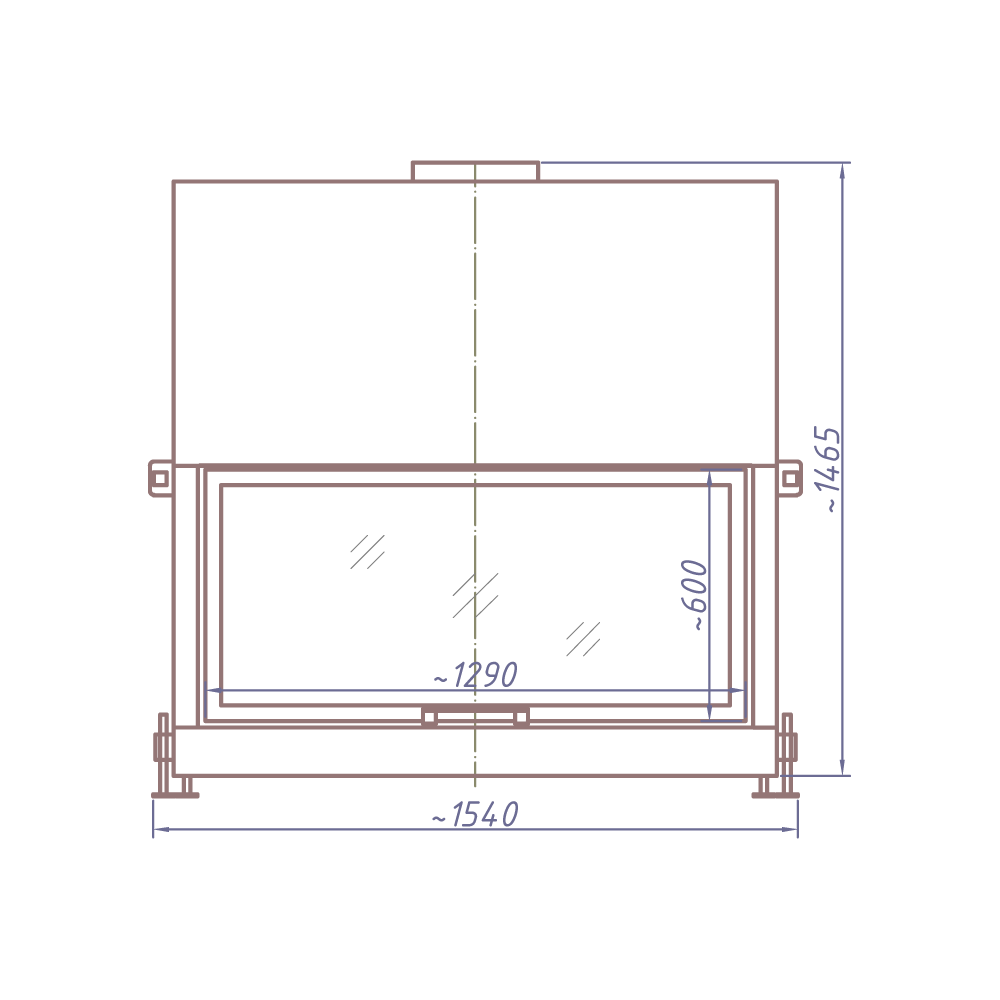 КАМИННАЯ ТОПКА HF 1300B (STAV)