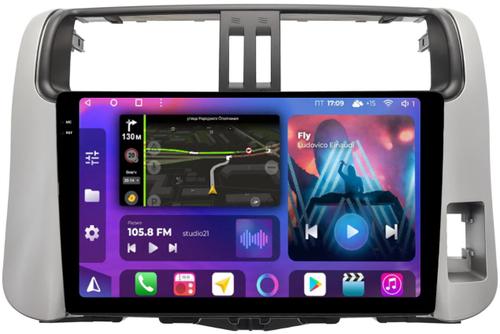 Магнитола для Toyota Land Cruiser Prado 150 2009-2013 (правый руль) - FarCar BM9-2K-7041PR монитор 9.5" 2K QLED на Android 14, Быстрая, CarPlay, 4G SIM-слот
