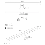 Подсветка для зеркал Arte Lamp STECCA A2730AP-1CC, 1хLED