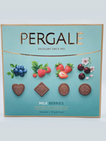 Набор шоколадных конфет Pergale ассорти Berries (черника, малина, клубника, вишня) из молочного шоколада, 117 г (из Литвы)