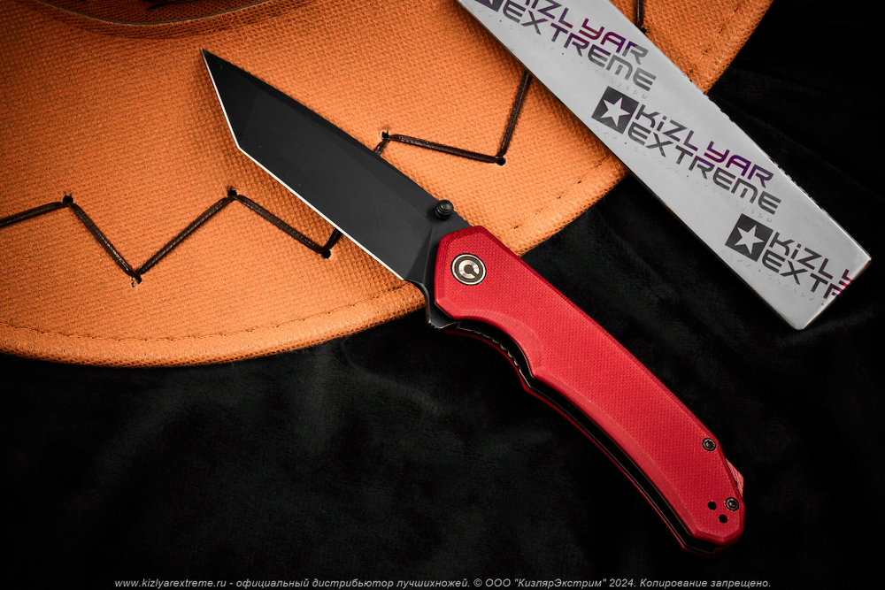 Нож Civivi Brazen C2023B, сталь D2 BlackWash, Burgundy G10