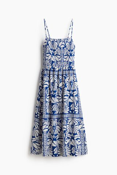 Платье со сборками на лифе и бретелями — длина миди - H&M