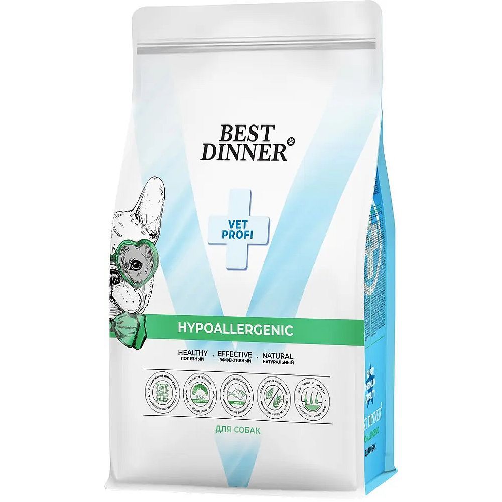 Сухой диетический корм для собак Best Dinner Vet Profi Hypoallergenic при пищевой аллергии, Пакет 12 кг