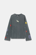 ФУТБОЛКА С ЭФФЕКТОМ ПОТЕРТОСТИ FIORENZA — ZARA