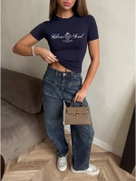 Футболка skims с принтом облегающая