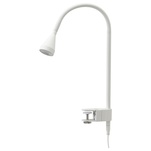 Настольный светильник с зажимом IKEA NAVLINGE (НЭВЛИНГЕ), Белый, 63 см
