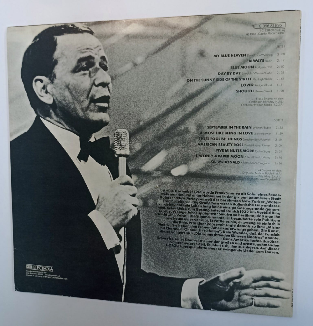 Винтажная виниловая пластинка Frank Sinatra Swing Mit Frank Sinatra Und Den Orchestern Nelson Riddle Und Billy May (Germany)