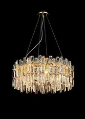 Люстра подвесная NewRgy NW038-ф600*H250 H GOLD, 8×40 Вт, золотая