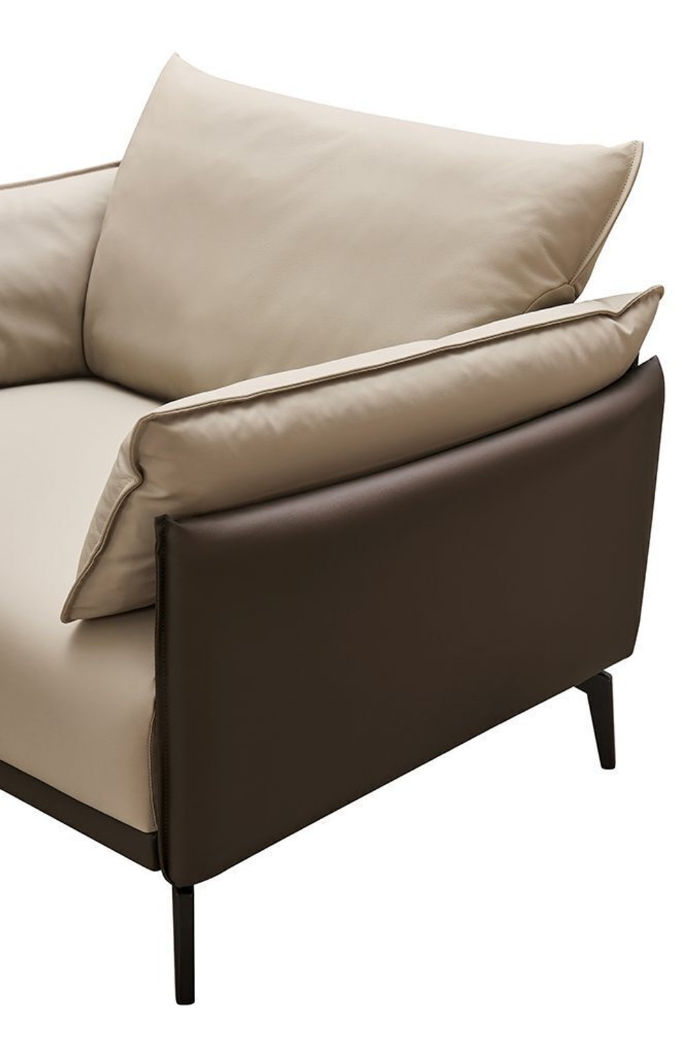 Кресло ELEGANTE NAPPA SF015 бежевый/коричневый #6615