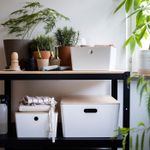 Короб для хранения IKEA KUGGIS (КУГГИС), Пластик, Белый, 26x35x15 см