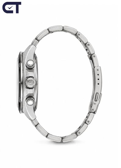 CASIO EFR-526L-7AVUDF EDIFICE мужские наручные часы — кожаный хронограф со светлым циферблатом