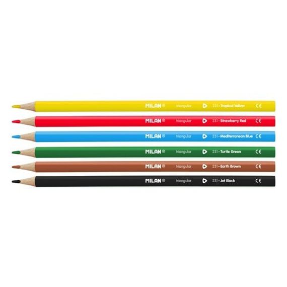 Rəngli karandaş \ Цветные карандаши BOX OF 6 TRIANGULAR COLOURED PENCILS