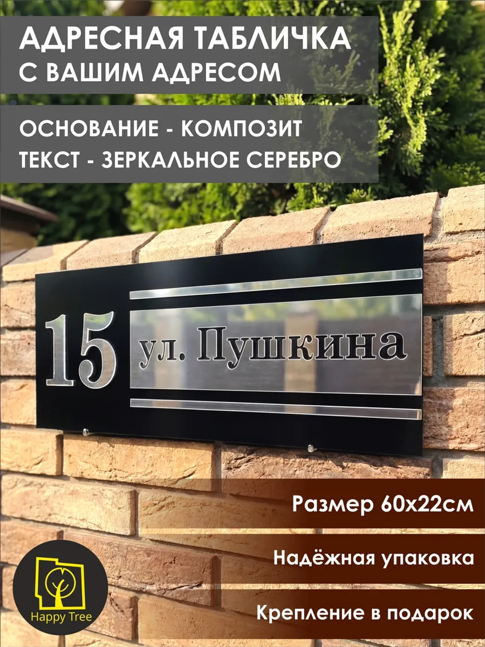 Адресная табличка на дом объёмные буквы