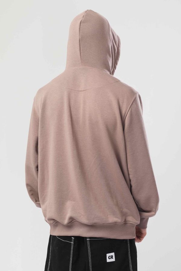 Худи Base Hoodie Wide Summer Лого ТМ Бежевый Темный/Белый принт КОДРЭД - фото 2